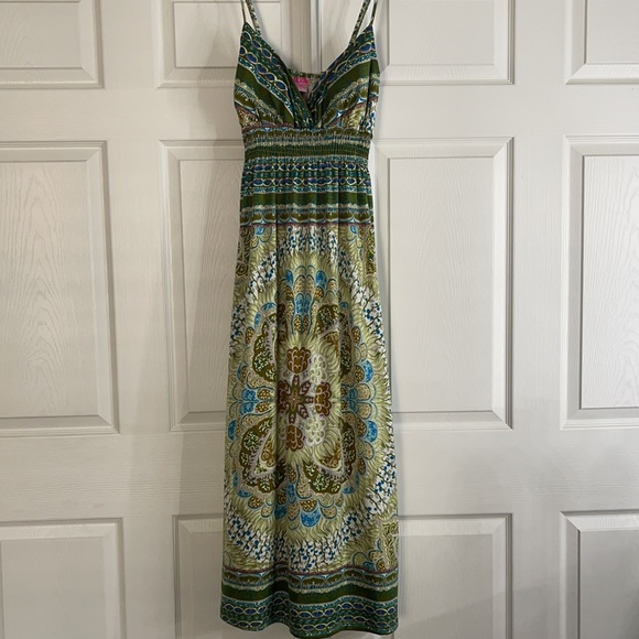 spaghetti strap v-neck dress - Picture 2 of 5